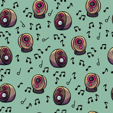 Vektör, ses sistemi, arkaplan üzerinde ses sistemi, karikatür tarzı, kireç arkaplan, ses sistemi, müzik merkezi, akustik sistem, müzik, nota, gençler için disko