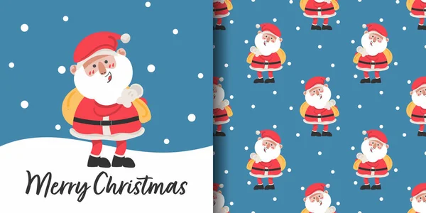 Weihnachtsfest Banner Mit Frohe Weihnachten Text Und Nahtlose Muster Des — Stockvektor