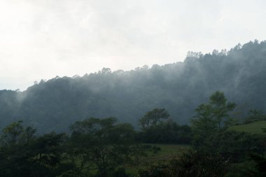 Tepenin tepesindeki aktivite alanı bulutlu.
