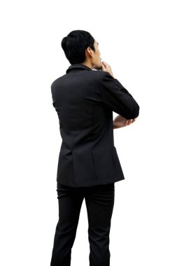 Düşünen bir iş adamının arkası.