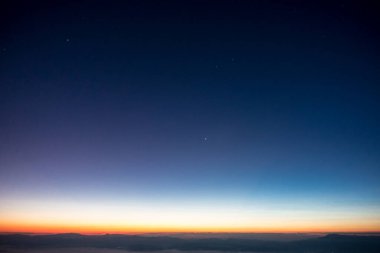 Mountain scenery in sunrise. Photo taken from Doi Ang Khang, Chiang Mai, Thailand
