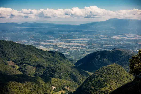 Mountain scenery, sky and clouds. Photo taken from Doi Ang Khang, Chiang Mai, Thailand