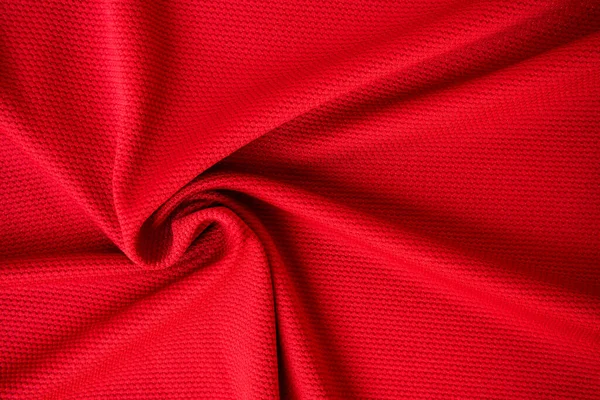 Tissu Rouge Texture Polyester Matériel Populaire Dans Les Vêtements Sport — Photo