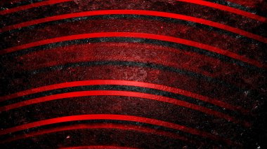 Siyah düz olmayan yüzeyde kırmızı kıvrımlar