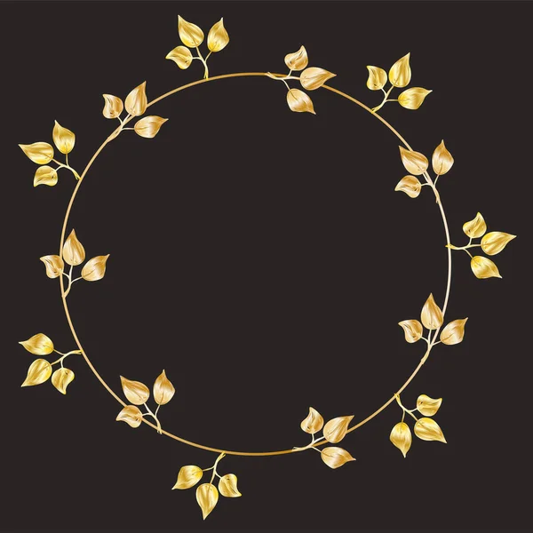 Ouro Prata Floral Elementos Florais Para Cartões Banners Design Site —  Vetores de Stock