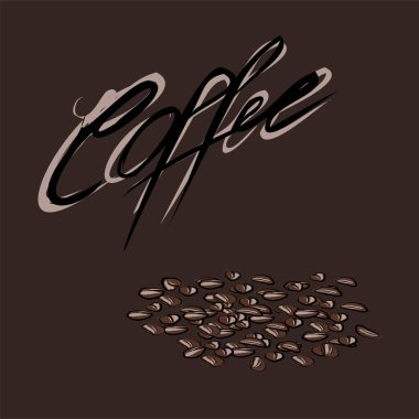 Kahve içmeye hazır. Kahve seti. Kahve demliği, porselen fincanlar, şeker, kahve çekirdekleri, bambu bezi, peçeteler. Pastel kahverengiler. İzole vektör nesneleri.