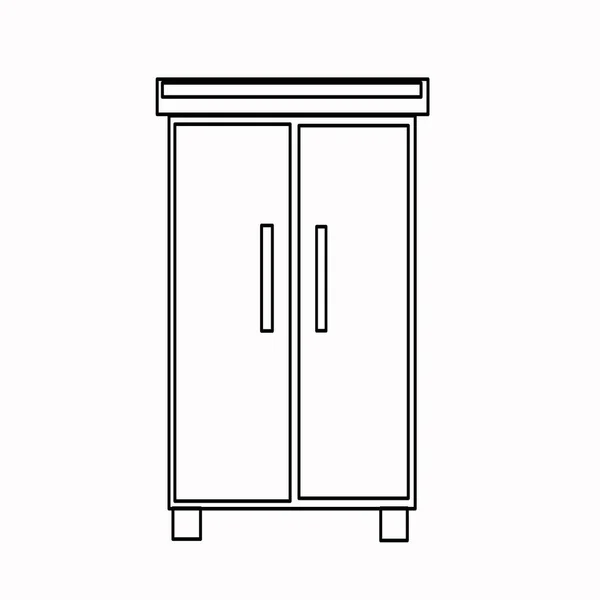 Armoire Dressing Commode Console Étagères Mezzanine Minimalisme Miroir Mobilier Dans — Image vectorielle