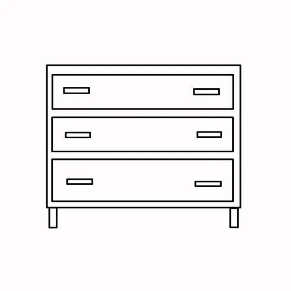 Armoire Dressing Commode Console Étagères Mezzanine Minimalisme Miroir Mobilier Dans — Image vectorielle