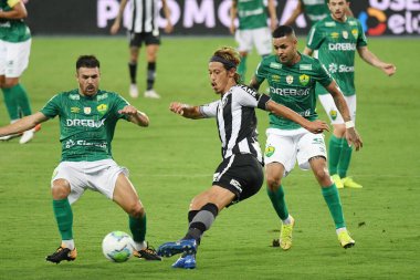 Rio de Janeiro, Brezilya, 27 Ekim 2020. Botafogo takımının Honda futbolcusu, Botafogo x Cuiaba maçı sırasında, Engenho Stadyumu 'ndaki Brezilya Kupası için.