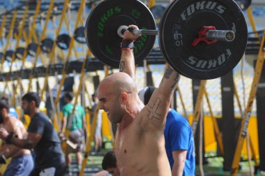 Rio de Janeiro, Brezilya, 17 Haziran 2018. Demir Wod Crossfit Şampiyonası, Rio de Janeiro şehrindeki Maracan Stadyumu.