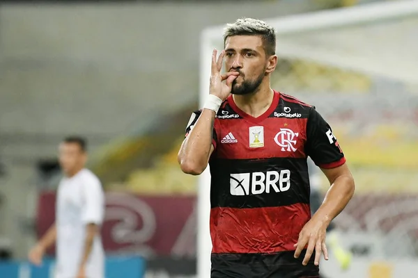 Rio Janeiro Brasil Janeiro 2021 Jogador Futebol Arrascaeta Equipe Flamengo — Fotografia de Stock