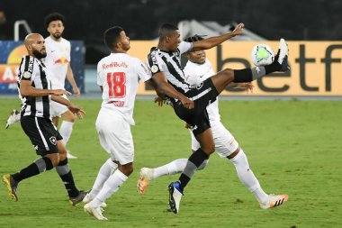 Rio de Janeiro, Brezilya, 22 Kasım 2020. Botafogo takımının futbol oyuncusu, Botafogo-Red Bull Bragantino maçı sırasında Engenho Stadyumu 'nda Brezilya Şampiyonası için oynandı..