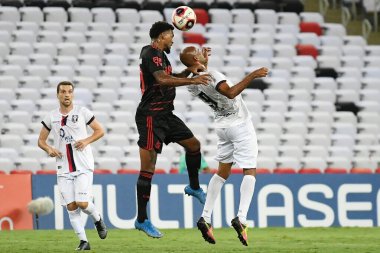 Rio de Janeiro, Brazil, March 19, 2021.Soccer player Bruno Viana from the Flamengo team, during the Flamengo x Resende game for the Carioca championship at the Maracan stadium.