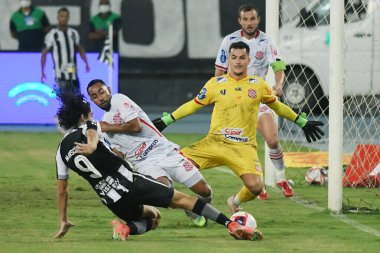 Rio de Janeiro, Brezilya, 13 Mart 2021 Botafogo takımından futbolcu Matheus Nascimento, Rio de Janeiro şampiyonası için oynanan Botafogo maçı sırasında.