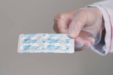 Rio de Janeiro, Brezilya, 23 Mayıs 2020. Hidroklorokin sülfat. Sağlık Bakanlığı dianostik hastaların Brezilya 'da koronavirüs tedavisi için hidrokloroksin sülfat ilacının kullanımını onayladı.