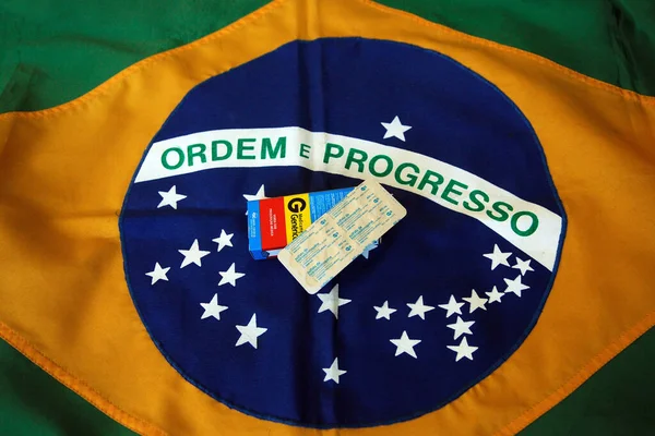 Rio Janeiro Brasile Maggio 2020 Drug Hydroxychloroquine Sulfate Usato Trattare — Foto Stock