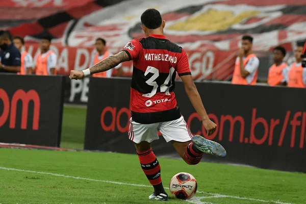 Rio Janeiro Brasil Abril 2021 Jogador Futebol Matheuzinho Equipe Flamengo — Fotografia de Stock