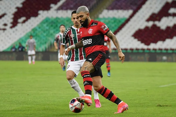 Rio Janeiro Brezilya Mayıs 2021 Flamengo Takımından Gabriel Gabigol Maracan — Stok fotoğraf