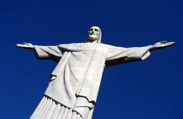 Rio Janeiro Brasilien Augusti 2012 Kristi Återlösare Kullen Corcovado Vykort — Stockfoto