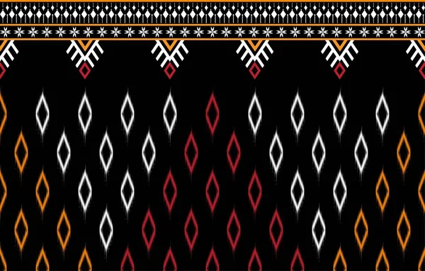 Ethnic Border African Fabric Texture Which Designed Background Carpet Wallpaper — Stock Vector