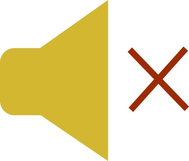 vektör simgesi işareti sessiz ses yasağı sessiz kırmızı haç