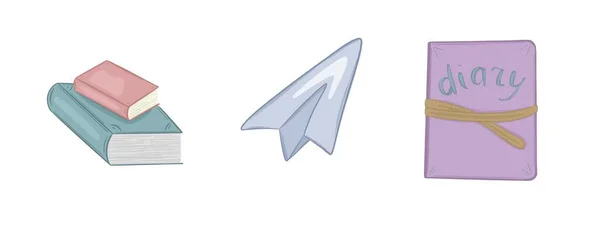 Set dari ikon stiker tombol aplikasi di komputer telepon dalam elemen gaya kartun — Stok Foto