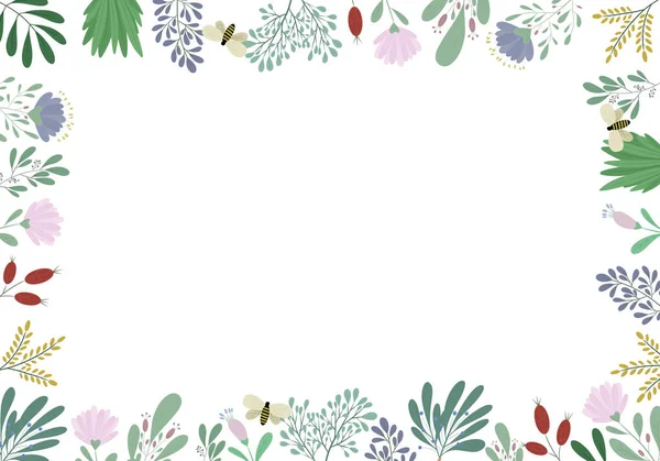 Tebrik kartı davetiyeleri için güzel bir çerçeve. Karalama çiçekli ve dallı pankartlar tasarla.