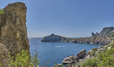 Cape Kapchik, Golitsyn Yolu. Kırım Yarımadası. Ulusal Botanik rezervi Yeni Dünya.