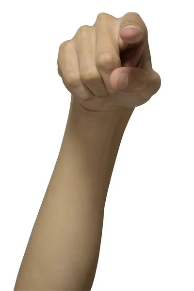 Index Finger with clipping path,showing 'you' — Stock Photo, Image