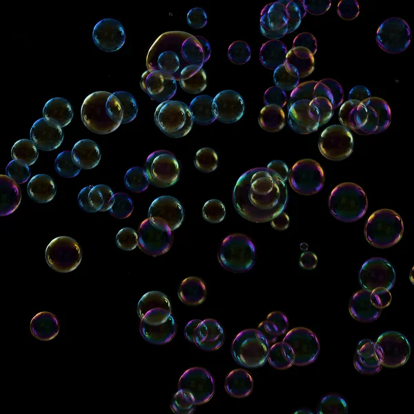 Multi-colored soap bubbles — Stock Photo, Image