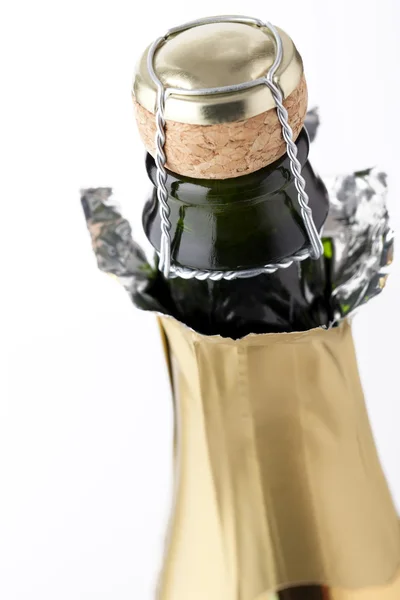 Close-up de cabeça de garrafa de champanhe — Fotografia de Stock