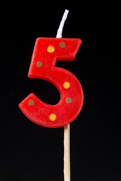 Number five candle — Stock Photo, Image