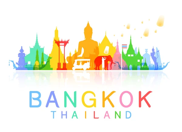 Bangkok Tailândia Travel . —  Vetores de Stock