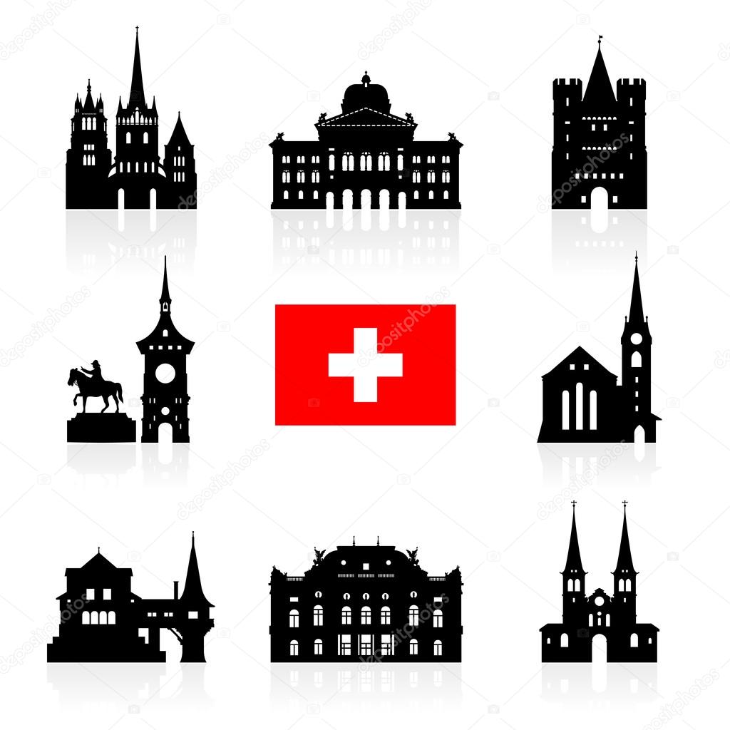 Switzerland Travel Landmarks.