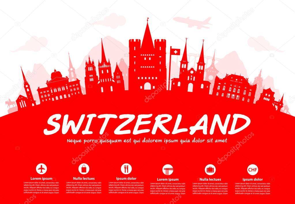 Switzerland Travel Landmarks.