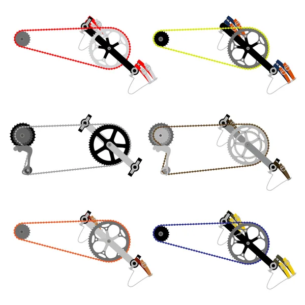 Pignon de chaîne de bicyclette — Image vectorielle