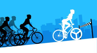 Bisikletçi bisiklet yarışı