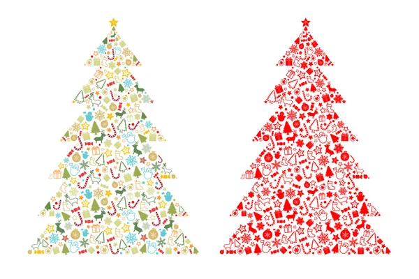 Forma albero di Natale — Vettoriale Stock