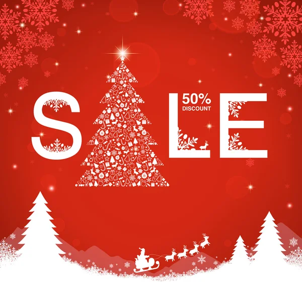 Christmas sale discount — Stock Vector