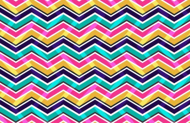 Pembe sarı ve mavi zig zag seamless modeli