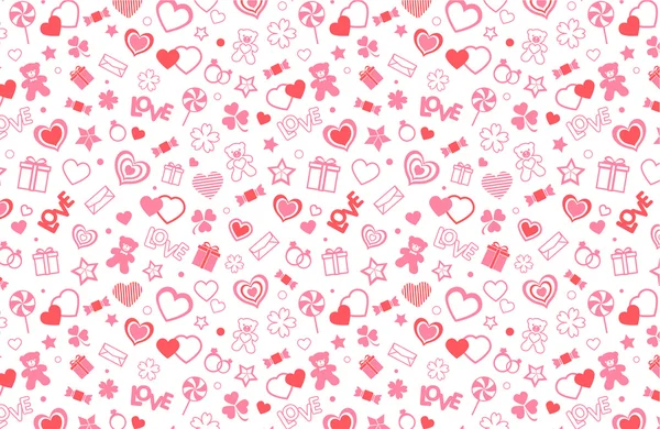 Valentine seamless pattern — Stock Vector