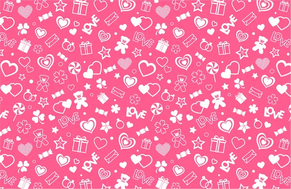 Valentine seamless pattern — Stock Vector