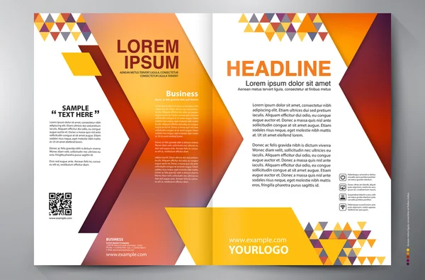 Brochure design two pages a4 vector template — Stock Vector