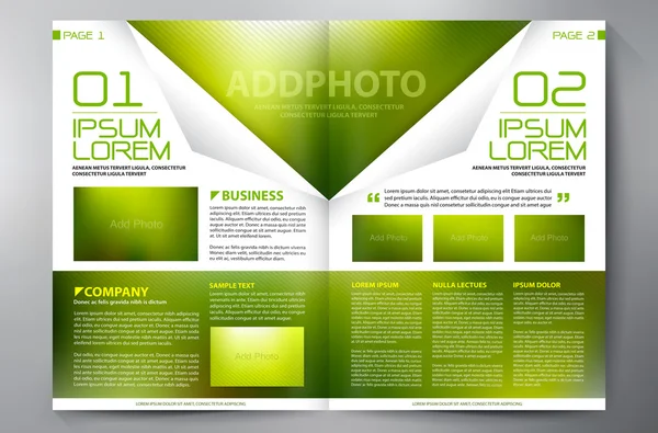宣传册设计的两个页 a4 模板 — 图库矢量图片