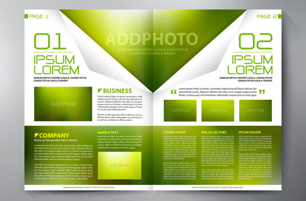 Brochure design two pages a4 template