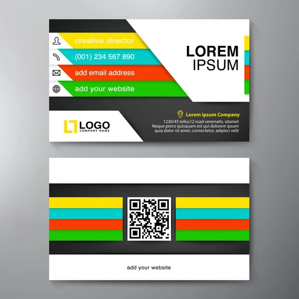 Moderne Design-Vorlage für Visitenkarten. — Stockvektor