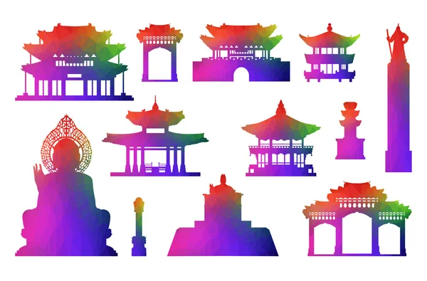 Korea Travel Icon Set. — Stock Vector