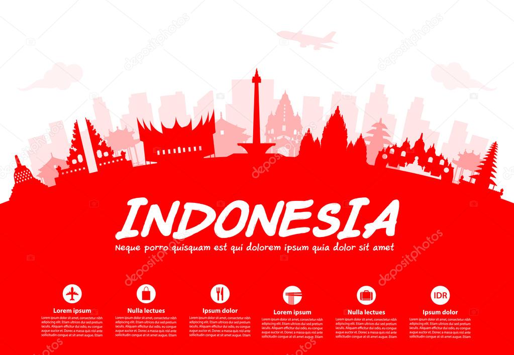 Indonesia Travel Landmarks.