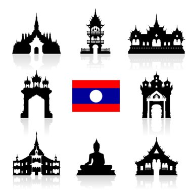 Laos simgesi seyahat yerler.