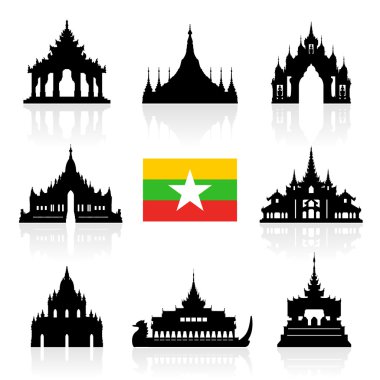 Myanmar seyahat yerler.